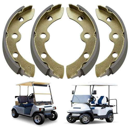Club Car Brake Shoes for Club Car DS 1995-up, Precedent 2004-up 1018232-01 Golf Cart Replacement Brake Shoe Pads (2 Short & 2 Long)