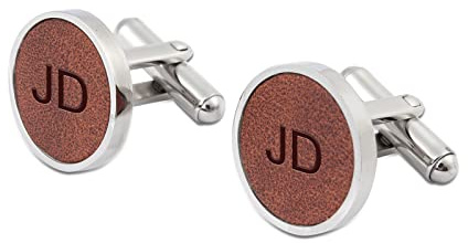 Jeweidea personalisierte Manschettenknöpfe für Herren gravierte Namen Alphabet Buchstaben Manschettenknöpfe 2 Bilder Shirt Manschettenknöpfe für Ehemann Papa Groomsman Jubiläum Hochzeit Business