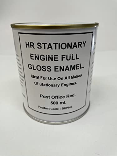 Fascinating Finishes Ltd 1 x 500ml P.O. Red - BS381c 538. Stationary Engine Full Gloss Heat Resistant Enamel Paint