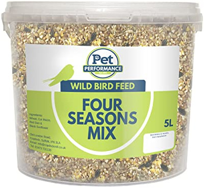 Copdock Mill Pet Performance Wild Bird Four Seasons Mix 5 Litre Tub – All Year-Round Wild Bird Seed – 100% Natural Ingredients – Suitable for All Wild Bird Species