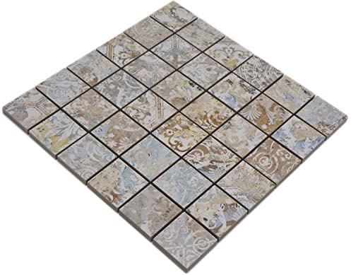 Keramik Mosaik Medio Keramikmosaik Feinsteinzeug mehrfarbig matt Wand Boden Küche Bad Dusche