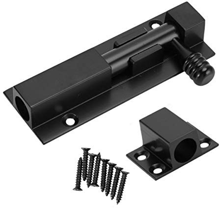 POPETPOP Portatile Scorrevole Bullone Bullone a Botte Chiusura a Velo per La Sicurezza Della Porta a Barca a Scorrimento Serratura a Scorrimento Serratura Scorrevole Spingere