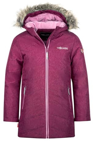 Trollkids Lifjell - Chaqueta de esquí impermeable y cortavientos para niña, ciruela, 104