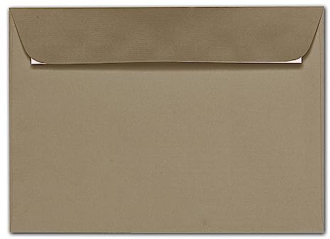 ARTOZ 15x Briefumschläge DIN C5 Braun (Taupe) - 229 x 162 mm Kuvert ohne Fenster - Umschläge selbstklebend haftklebend - Serie Artoz 1001