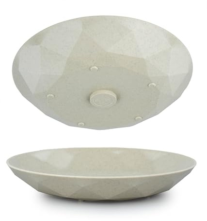 silwy® Universal-Magnet-Teller Sand (2er-Set) HIGH-TECH-Kunststoff - perfekt für Camping, Caravaning und Boating - rutschfestes Geschirr ohne jegliches Klappern stapelbar