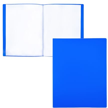 Raylu Paper Porte Vue A4 avec 10 Pochettes Transparentes, Porte Documents en Polypropylène 100% Recyclable, Protege Document pour Bureau et École (A4, Blue, 10 Vues)