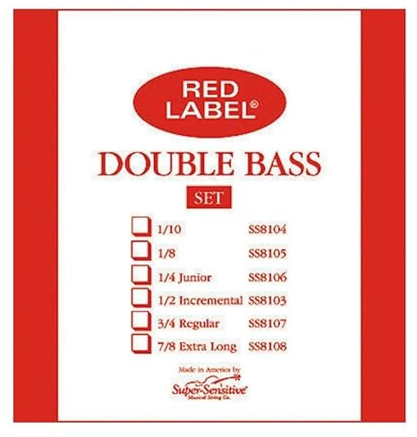 SUPER-SENSITIVE - Cuerda contrabajo Super-Sensitive Red Label 2ª Re Medium 8136 1/4 - ACCOCBRL2ª14