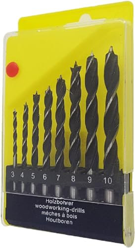 Kippen 1078K - Set da 8 Pezzi di Punte Elicoidali per Legno.