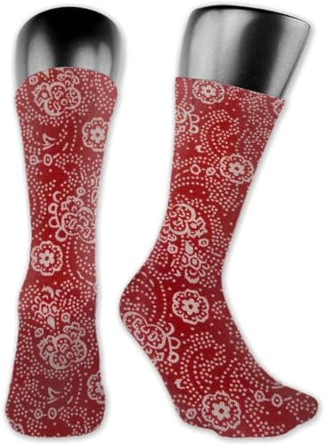 Wpamlrta Kompressionsstrümpfe, roter Lavendel, Augenkissen, Stoff, Unisex, Kompressionssocke, Sport, 3D-Druck, für Laufen und Fitness, Dicke 40 cm, Siehe Abbildung, One size