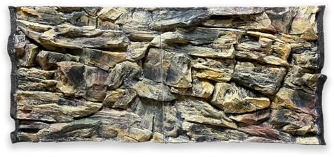 ZooPaul 3D Aquarium Rückwand Struktur Stein 120x60 cm Aquarienhintergrund Hintergrund Terrarium Dekoration