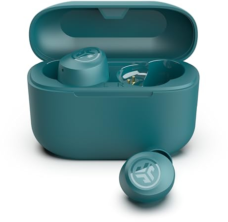 JLab Go Air Pop+ True Wireless Earbuds, In Ear Headphones, Bluetooth Earphones, 35H Playtime Ear Buds, Bluetooth Earbuds with Microphone, USB-C Charging Case, Dual Connect, EQ3 Sound, Teal