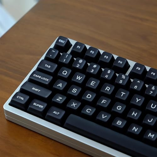 142 tangenter svart Doubleshot PBT-tangenter SA-profil genomskinliga tangenter set passar för 61/64/87/104/108 Cherry Mx-brytare ISO ANSI-layout mekaniska tangentbord Alice-tangentbord