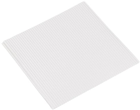 uxcell Pizza Oil Proof Paper,100pcs 8X8- Single-Layer Corrugated Pizza Pad Paper Place Mat Food Basket Sheets for BBQ, Picnic, Festival(White)
