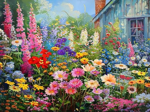 GOUGOUFAFA Flowers Painting by Numbers for Adults, Paint by Numbers Adults | Flowers Adult Paint by Numbers Canvas Kits, Acrylic Painting Kit for Gifts andHome Wall Decor 16x20Inch