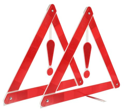 BUGUUYO 2stücke Faltbares Auto Warndreieck Für Straße Kit Warnschild Fürs Auto Aus Hochwertigem Material Stabil Wind Und Bruchfest Praktisch Für Fahrzeugwartung Und Straßenbau