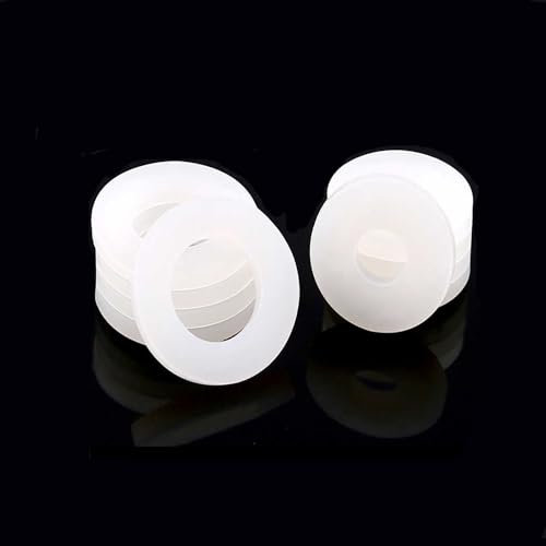 COYOUCO 10 Stück Silikondichtungen Lebensmittelqualität Innendurchmesser 3,5 mm wasserdichter Dichtungsring zum Abdichten Reparieren verschiedener Schrauben Rohrverschraubungen,Weiß,9mm*2mm