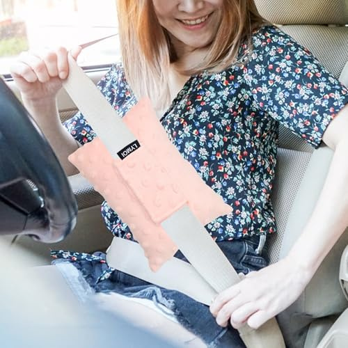 LYMOI Chemo Port Pillow, Chemo Port Protector, Port Pillows for Chemo Patients Seatbelt, Bypass Pacemaker Must Haves Seat Belt Cushion Open Heart Surgery Recovery Gifts (Pink)