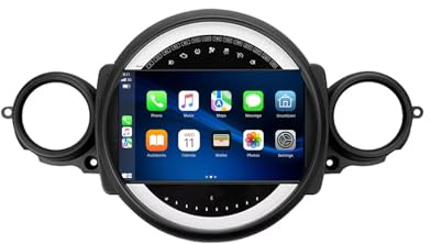 Android 15 Autoradio 2 Din per BMW Mini Cooper R56 R60 R51 2006-2014 Carplay 9 IPS Touchscreen Stereo Auto con GPS Bluetooth DSP FM USB SWC Telecamera posteriore(1G+32G)