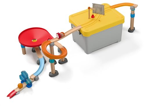 HABA Kullerbü Kugelbahn Baukasten ab 2 Jahren – 56tlg. Kugelbahn Holz | Kreatives Kinderspielzeug ab 2: HABA Kugelbahn Set & Holzkugelbahn. Pädagogisches Motorikspielzeug
