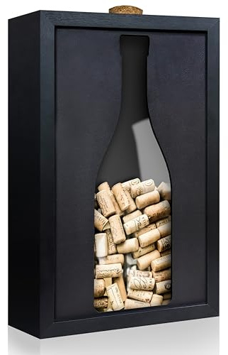 flinelife Wooden Wine Cork Holder, 13x8, Wine Cork Collector Shadow Box - Perfect for Wine Lover Gift