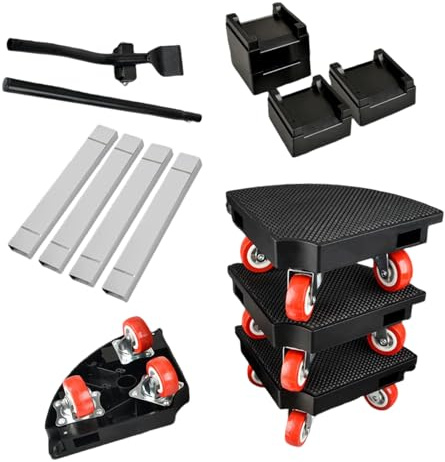 Rulli per piante con ruote, robusto diametro regolabile, carrello, per traslochi mobili, per interni ed esterni, vaso da fiori, patio, armadio, frigorifero