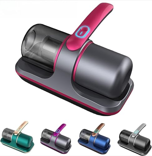 Neksong Meacode Mite-Removing UV Vacuum Cleaner, Domestic High-frequency Powerful Mite Remover,Cordless Vacuum Cleaner, Suitable for Beds, Sofas and Carpets (Red)