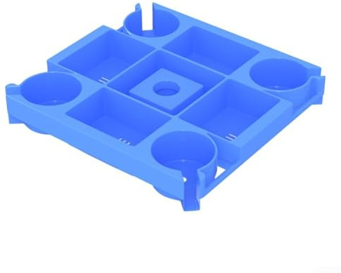 Tavolino per ombrellone da spiaggia con 4 portabicchieri e diversi scomparti per snack, occhiali da sole e telefoni progettato per pali da 0 75 a 1 6 pollici