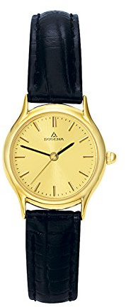 Dugena Damen-Armbanduhr Vintage - Traditional Classic Analog Quarz Leder 1626331