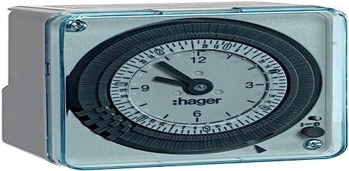 Hager EH771 Zeitschalter, wöchentliches Zifferblatt, 220 V-50 Hz, mit Reserve 200 Stunden