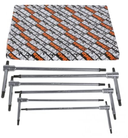 Beta 951/S6 - Stiftschlüsselsatz, 6-teilig, mit T-Griff, sechskantprofil an drei enden (Art. 951)