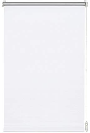 GARDINIA EASYFIX Rollo mit Thermo-Rückseite zum Klemmen oder Kleben, Verdunklungsrollo ohne Bohren, Hitzeschutz, Energiesparend, Weiß, 55 x 150 cm (BxH)
