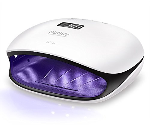 SUNUV UV LED Lampe für Gelnägel LED Nageltrockner mit 4 Timer LCD Anzeige Infrarot Sensor und Doppelgeschwindigkeits Härtungslampe Schwarz