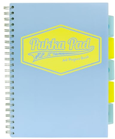 Pukka Blue Projektbuch, A4, Spiralbindung, Pastellfarben