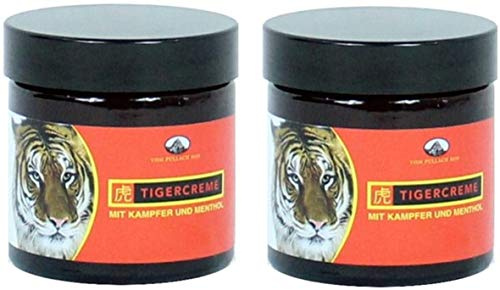 Tiger Creme Massage Balm 2x 50ml - Linderung von Muskelschmerzen mit Kampfer und Menthol