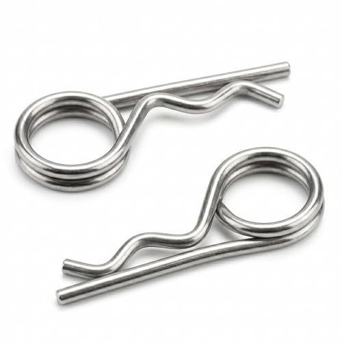PROTECH Federsplint 4,0 x 64mm Edelstahl A2 (V2A) Rostfrei | Federstecker, Sicherungssplint, Stecksplint für Bolzen, Achsen & Maschinenbau | 2 Stück