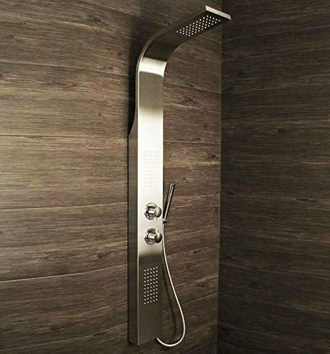 Shower Panel Column Tower w/Body Jets Waterfall Bathroom Thermostatic Manual