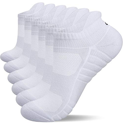 anqier 6 Paar Sneaker Socken Herren Damen Sportsocken Baumwolle Gepolstert