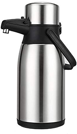 Termo Con Bomba De Aire, Jarra Con Acción De Bomba, Café Y Té, Olla A Presión Con Termo Aislado Al Vacío De Acero Inoxidable, Hervidor De Agua Para Hotel-3L