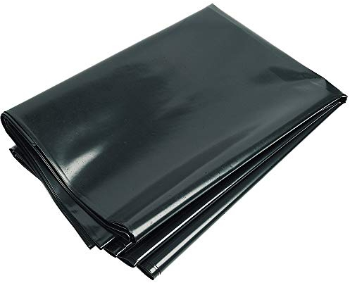 KAHEIGN 2m x 10m Bâche En Polyéthylène Noir, 2mil D'épaisseur Couverture De Polytunnel De Culture De Jardin Membrane Horticole En Polyéthylène Pour L'isolation De Jardinage (125mu/500g)