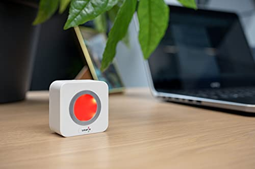 LUXAFOR Cube Standalone LED Availability Indicator That Displays Meeting Room Availability Busy Light Do Not Disturb Light