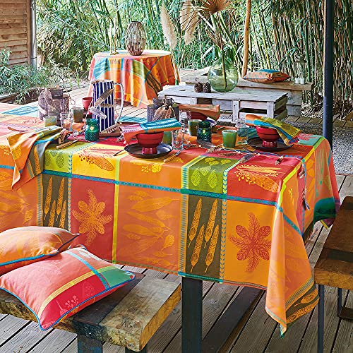 Garnier Thiebaut 42332 Tischdecke Mille Phoenix Automne Beschichtet Rund D 175 Cm