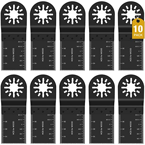 Multitool Sägeblätter Zubehör, Holz Weichmetall Kunststoff Multimaster Sägeblätter Multifunktionswerkzeug Oszillierende Zubehör Universal Schnellfreisetzung für Fein Multimaster Bosch Black and Decker