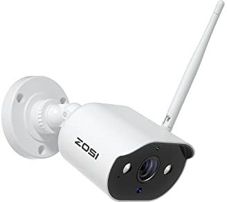 ZOSI 2K 3MP Cámara de Vigilancia WiFi para Kit de Cámara de Seguridad Inalámbrico, Visión Nocturna en Color, Audio Bidireccional, Cámara Adicional C302