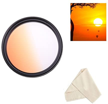 Kameraobjektiv, 72 mm, orangefarbener Verlaufsfilter für Nikon Z7, Z7 II Kamera mit Nikon Nikor Z 24–70 mm f/4 S Objektiv