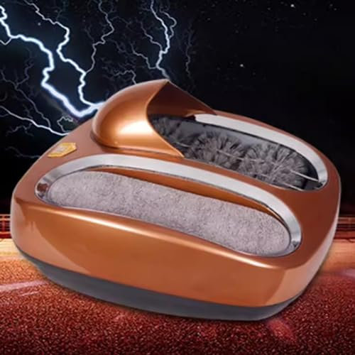 MegLob Outdoor Doormat Boot Scraper,Fully Automatic Shoes Sole Cleaning Machine, Mud-Covered Shoes Water Cleaner, Sneaker Cleaning Equipment, Instant Water Brushing Machine for Boots,Brown