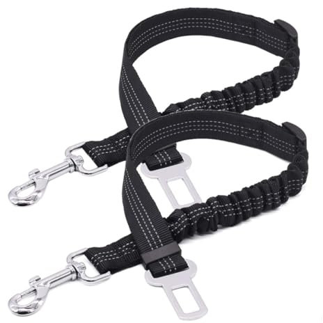 EIHI Paquete de 2 arnés para Perros, arnés Ajustable para Perros, arnés elástico, Correa de estabilización Que Absorbe los Golpes, Hebilla de cinturón de montaña, Adecuado para Perros y Gatos