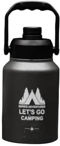 Botella de agua, botella de deporte aislada de acero inoxidable, botella de agua de gran capacidad de 2 L, botella de entrenamiento, taza de viaje para gimnasio, deportes de lleno