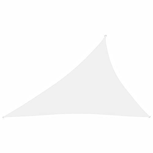 Sufrk Sonnensegel Oxford-Gewebe Sonnensegel Terasse Markise Sonnenschirm Terrasse Dreieckig 4x5x6,4 m Weiß