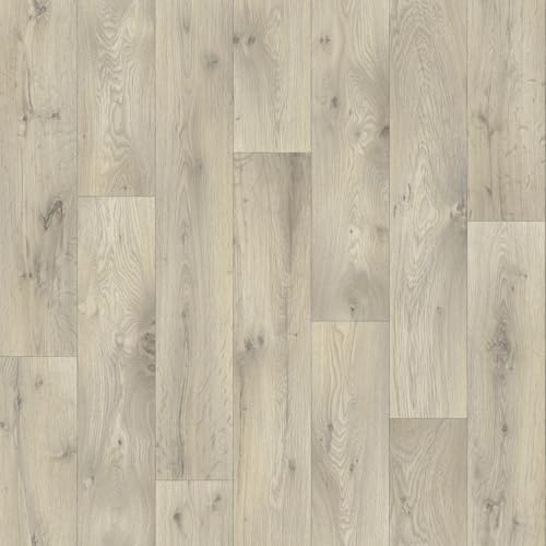 EverGrass Reclaimed Oak Quality Vinyl Flooring Roll Wood Plank Effect Lino Cheap Kitchen Bathroom Floor (2m x 1m)