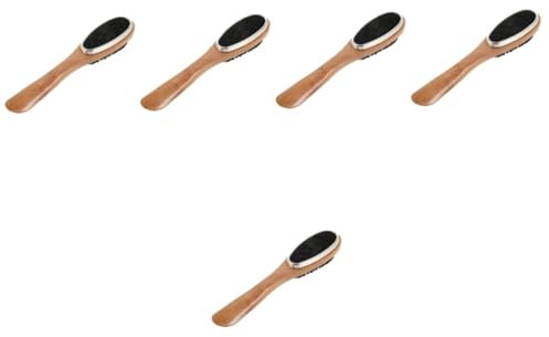 CALLARON 5pcs Wooden Shoe Brush Boot Scrubber Cleaning Polisher Soft Hand Brush Bristle for Shoes Boots